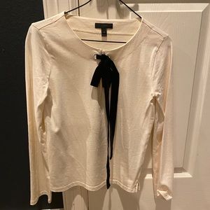 Velvet tie blouse